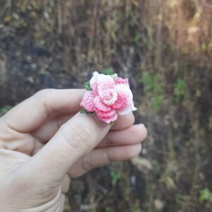 Crochet Rose Brooch