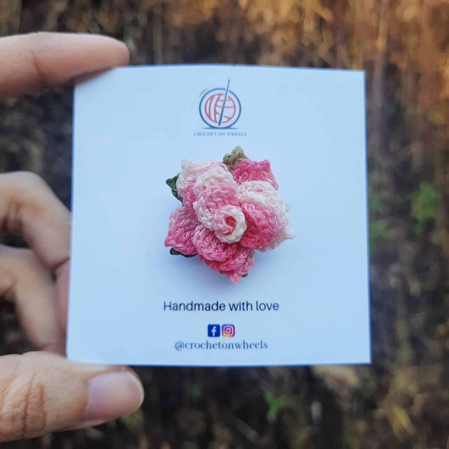Crochet Rose Brooch - Image 2
