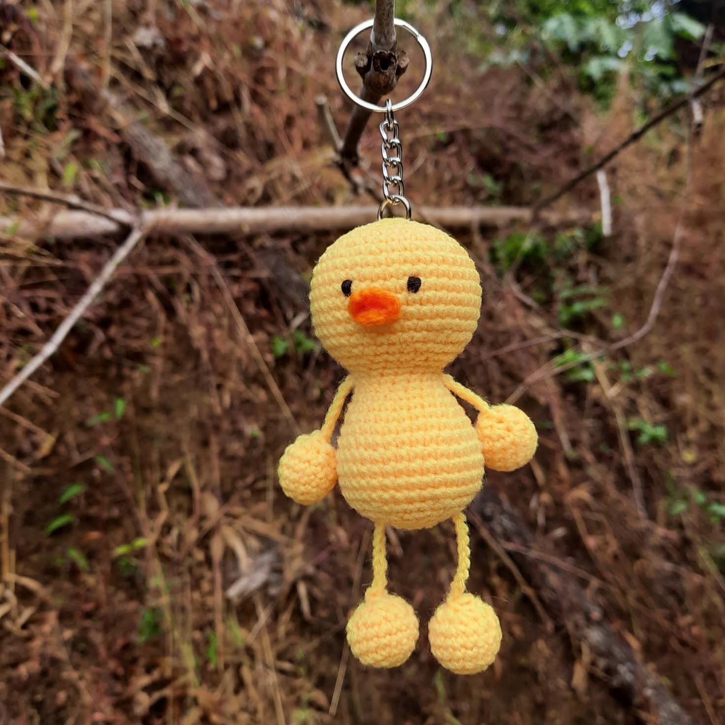 Crochet Duck Keychain