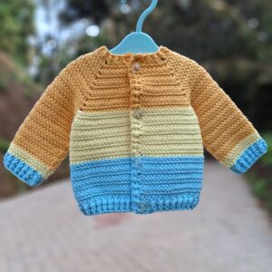 Crochet Baby Sweater & Bonnet Set
