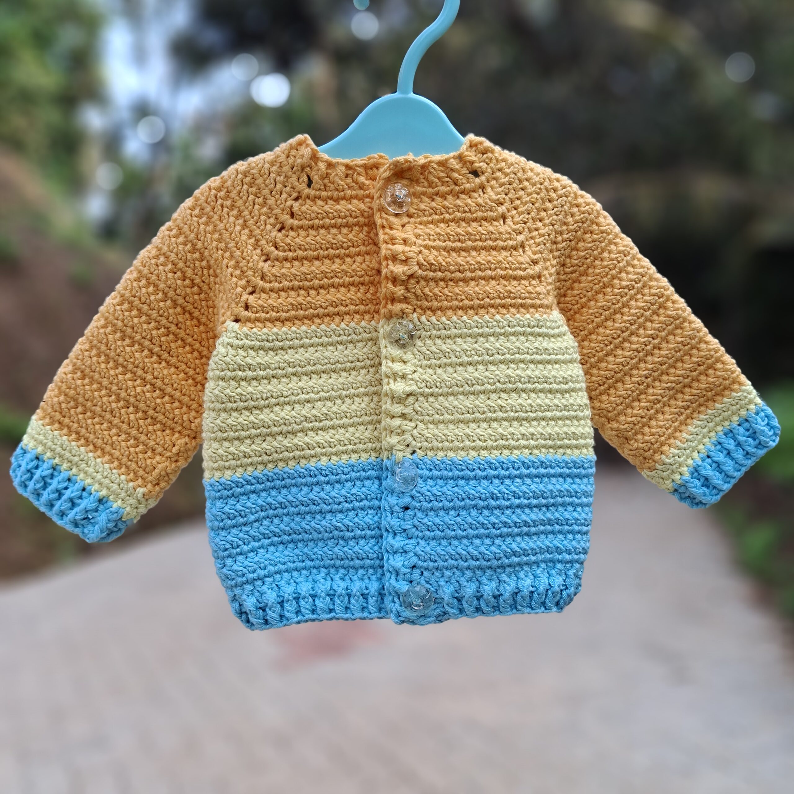 Crochet Baby Sweater & Bonnet Set