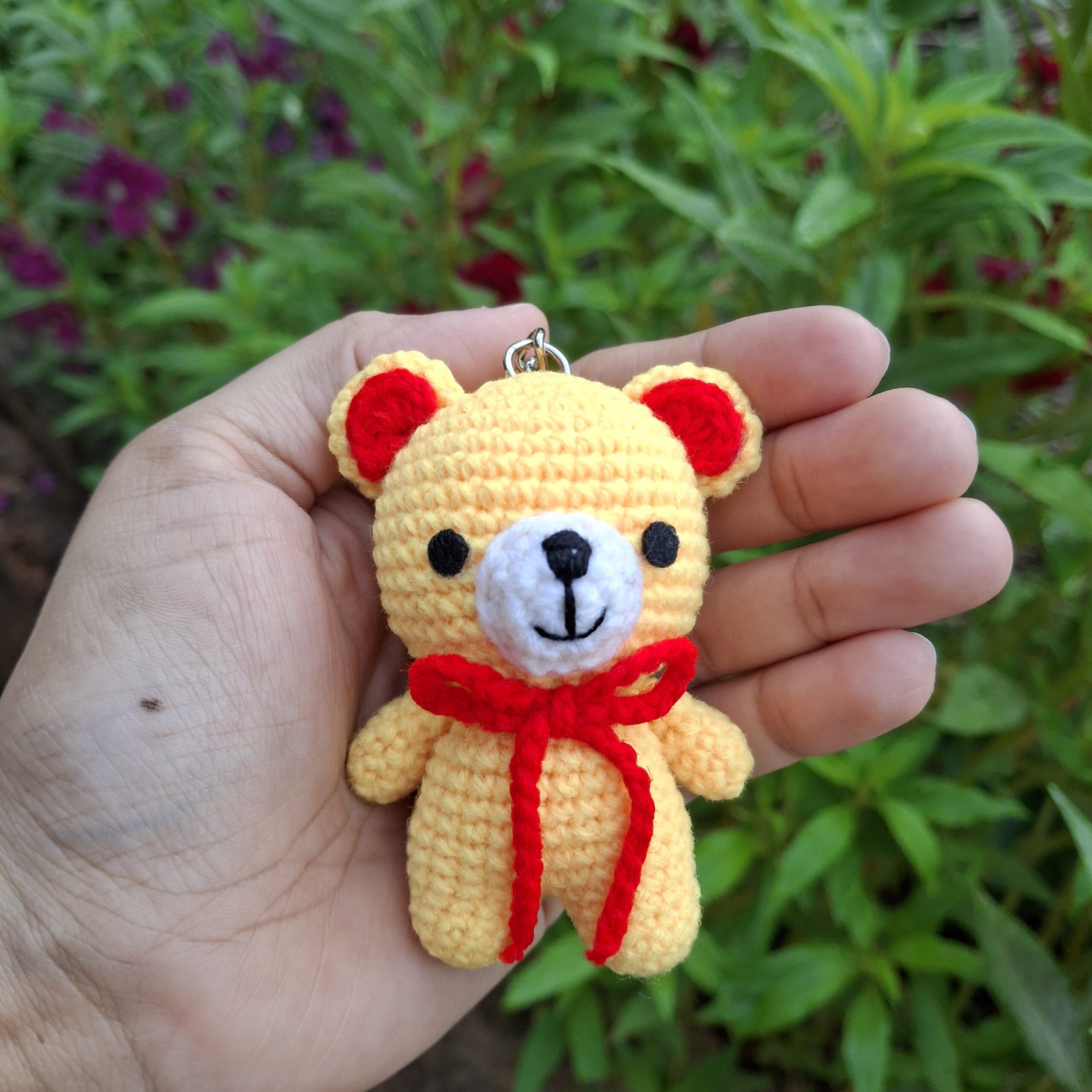 Crochet Bear Keychain / Bag Charm - Image 3