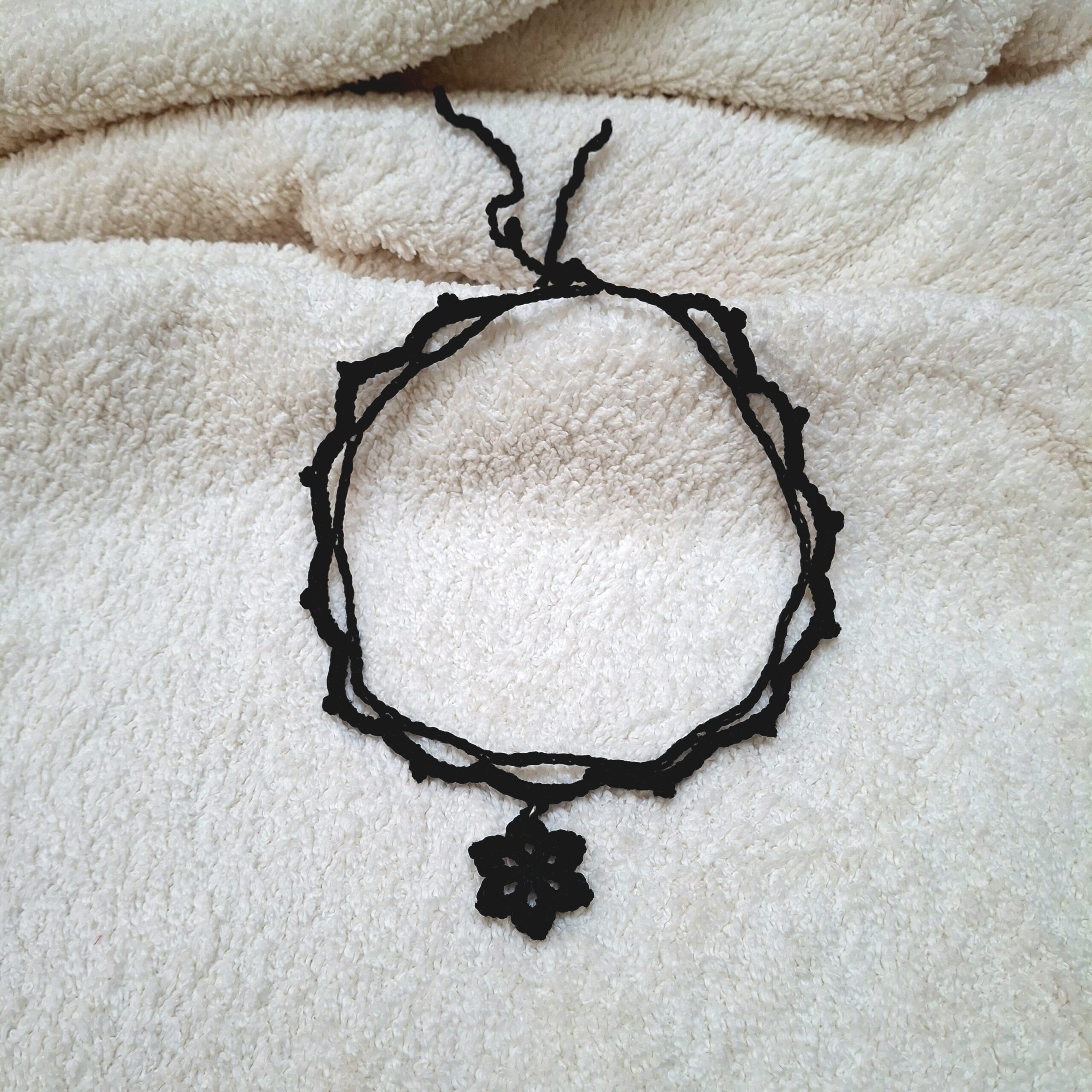 Crochet Choker & Earrings Set - Image 2