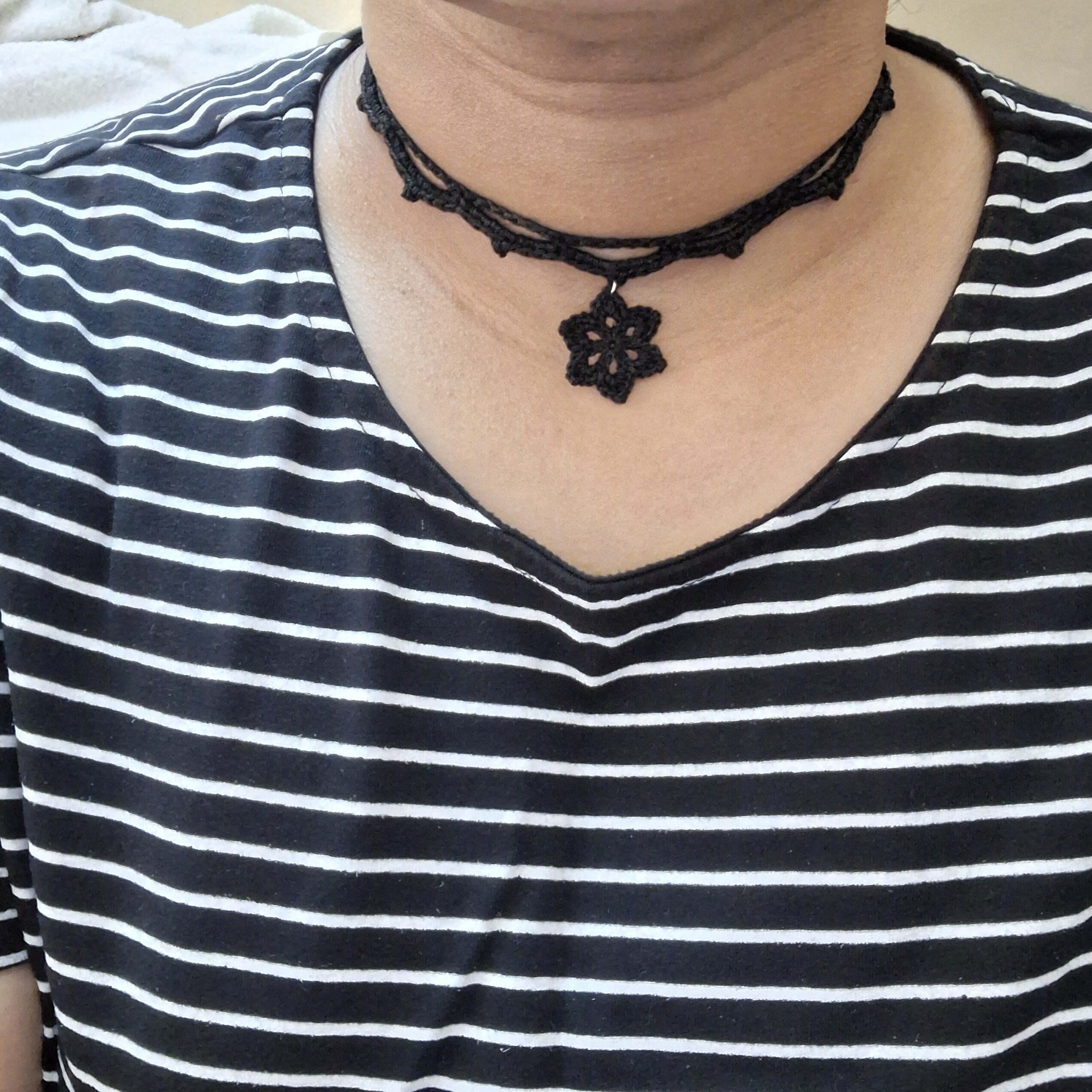 Crochet Choker & Earrings Set - Image 5