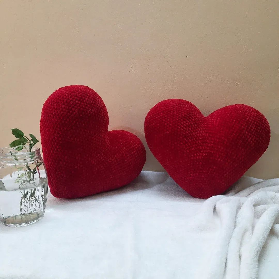Crochet Big Heart Pillow - Image 4