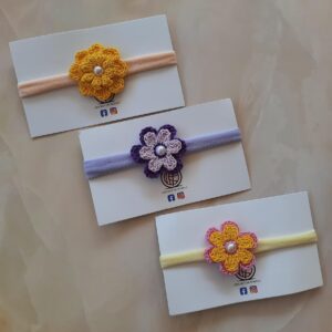 Crochet Baby Headband Set – Pack of 3