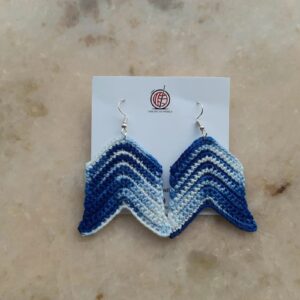 Crochet Chevron Statement Earrings