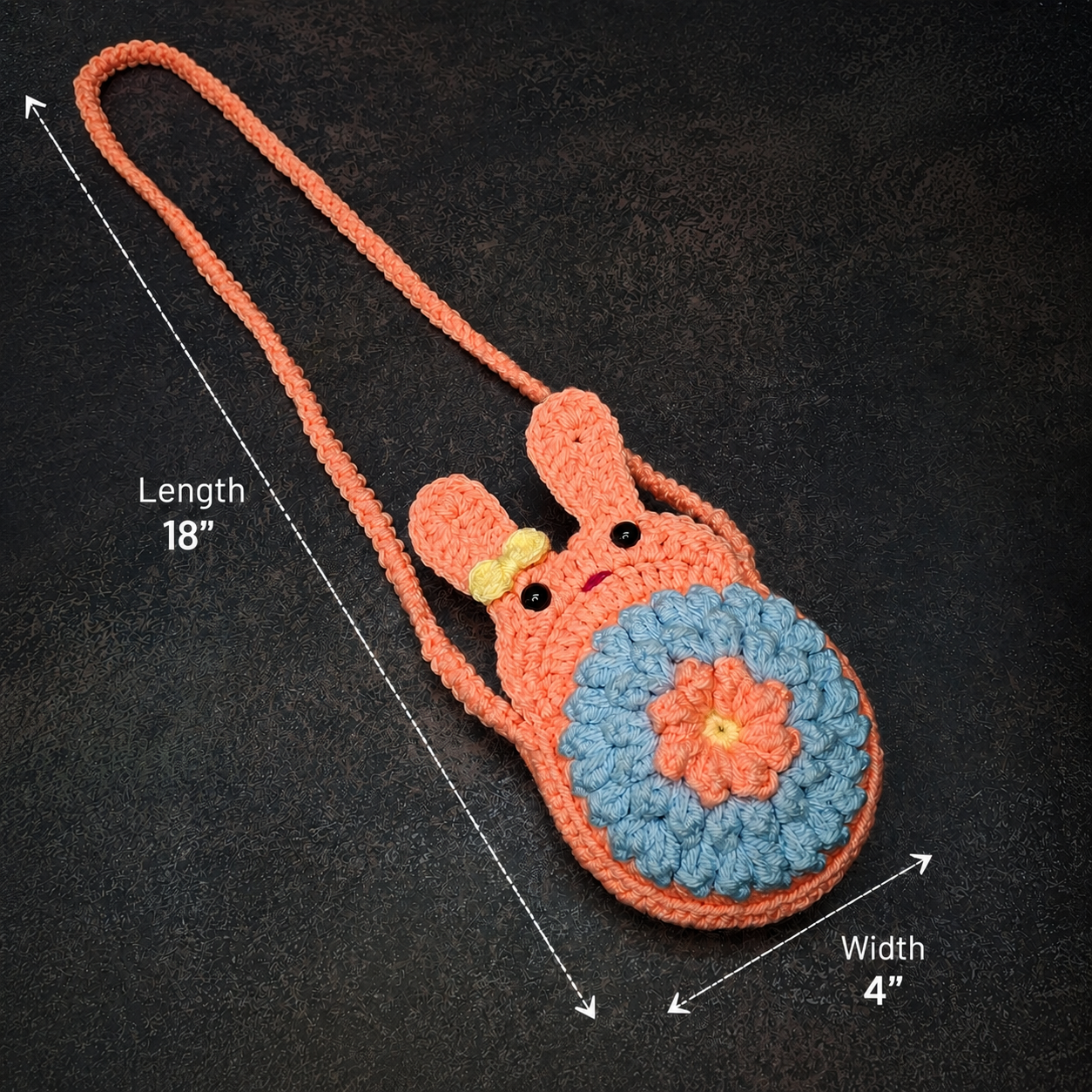 Crochet Bunny Kids Sling Bag - Image 2
